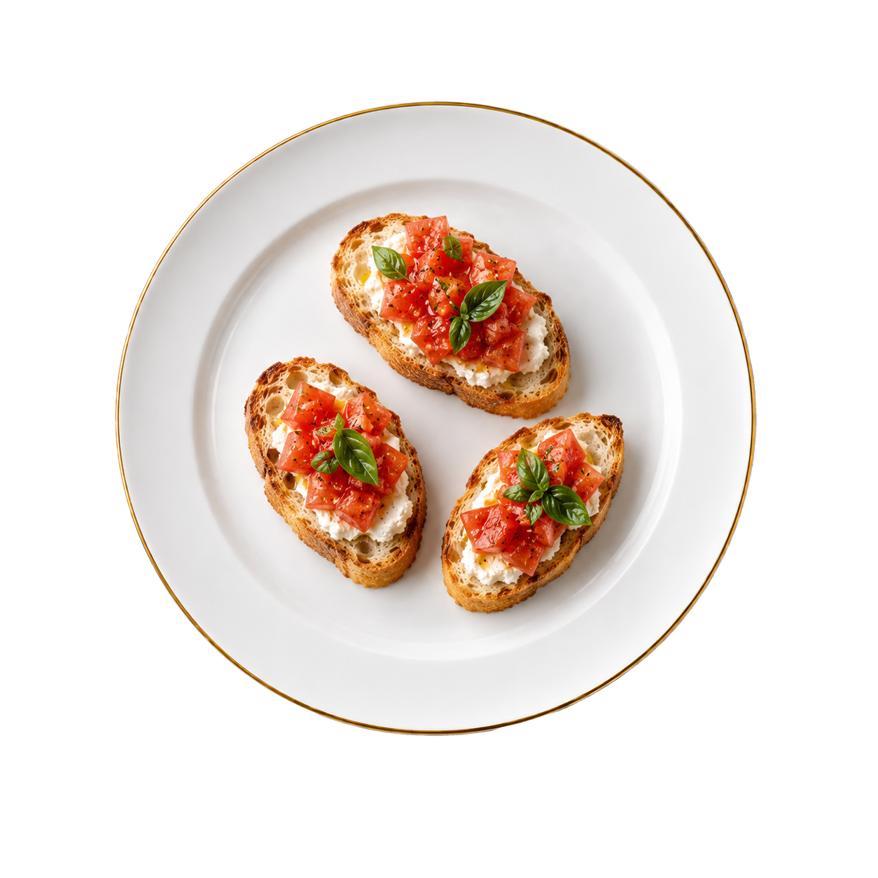 Tuzlu Bruschetta sunumu