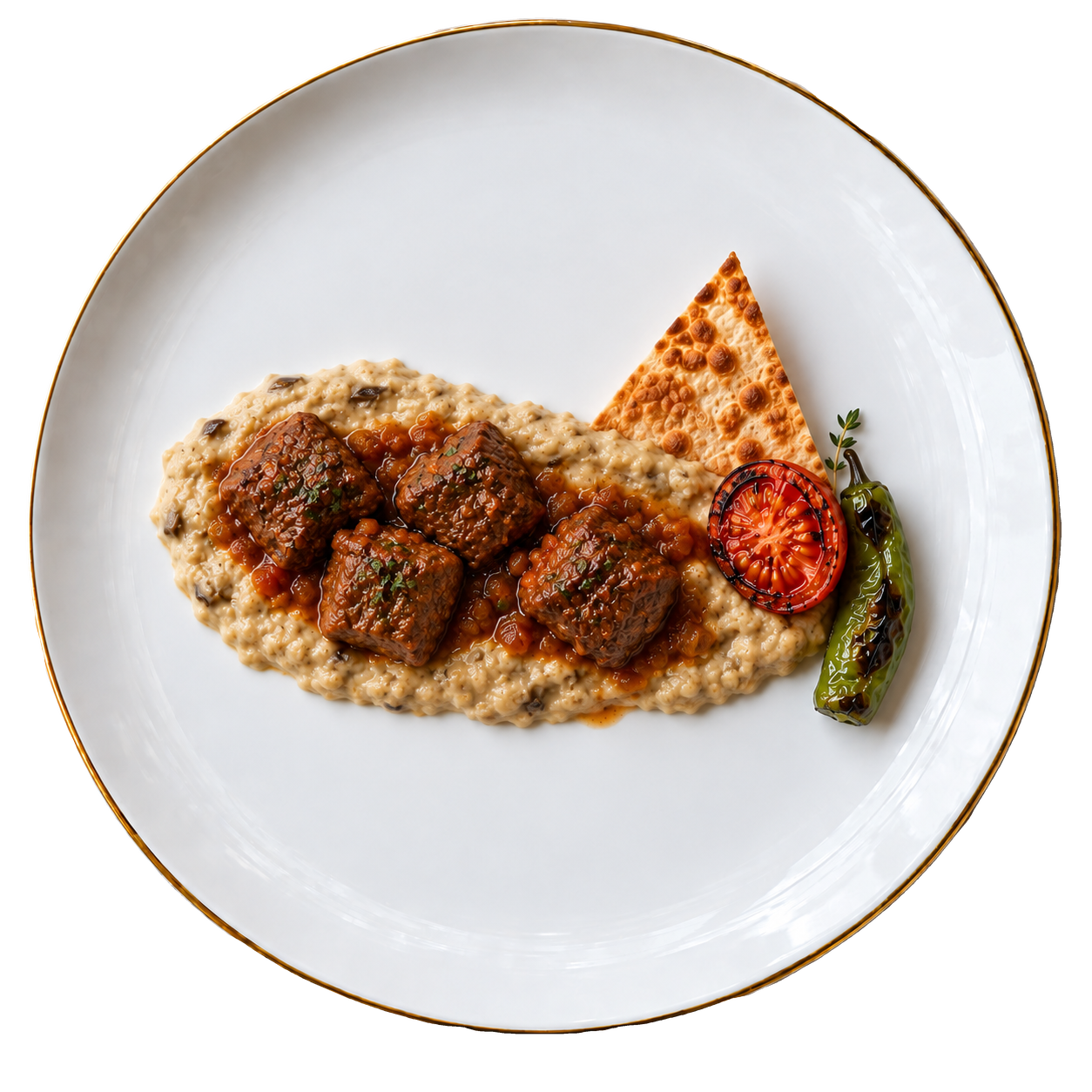 Hünkâr Kebabı sunumu