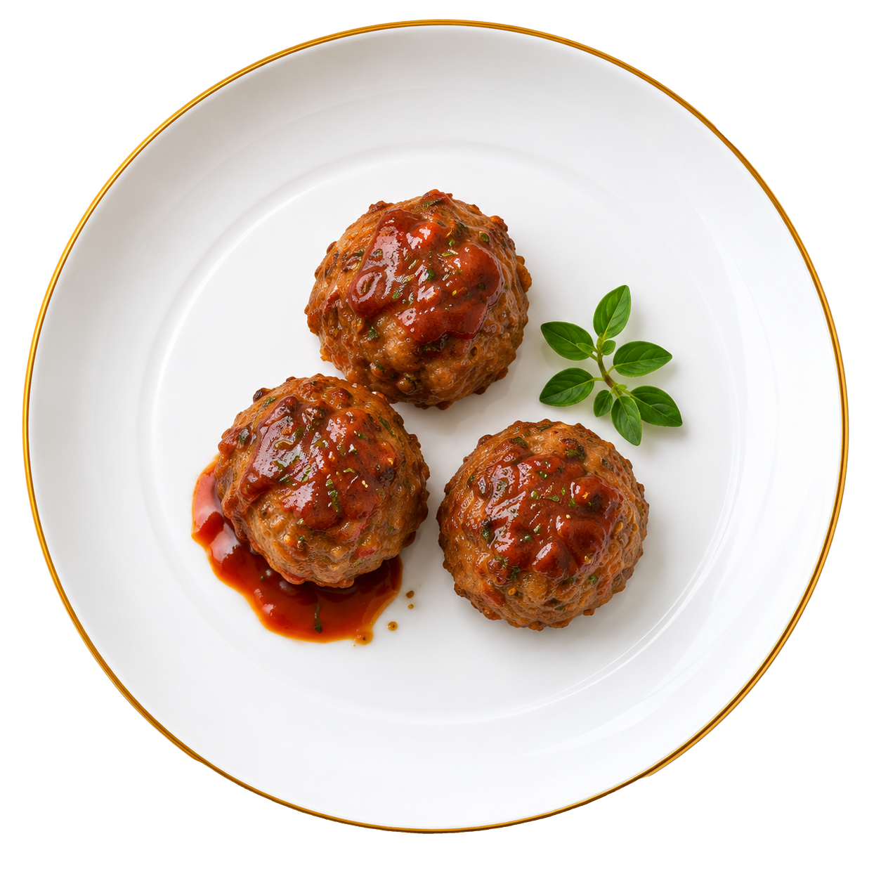 Barbekü Soslu Muskat Köfte sunumu